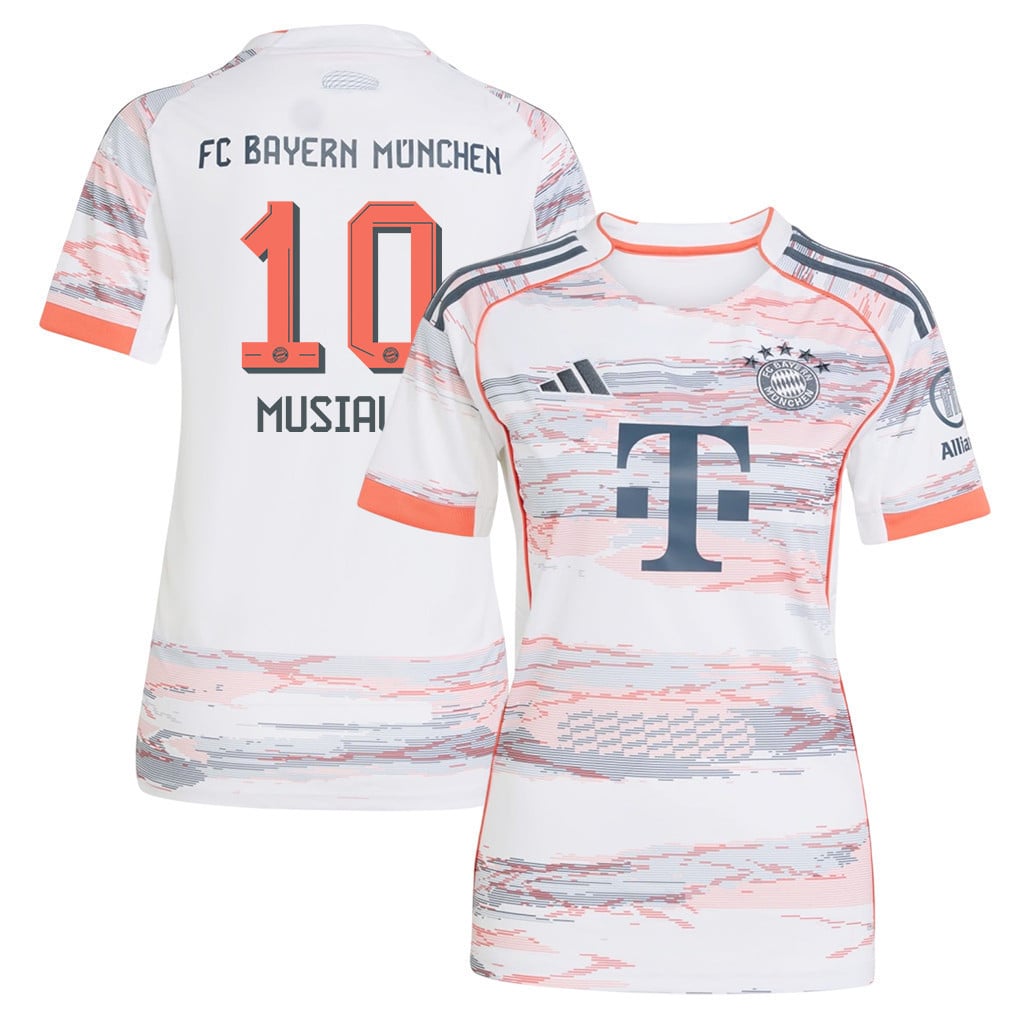 Jamal Musiala 10 Bayern Munich 25/26 Away Women Jersey - White