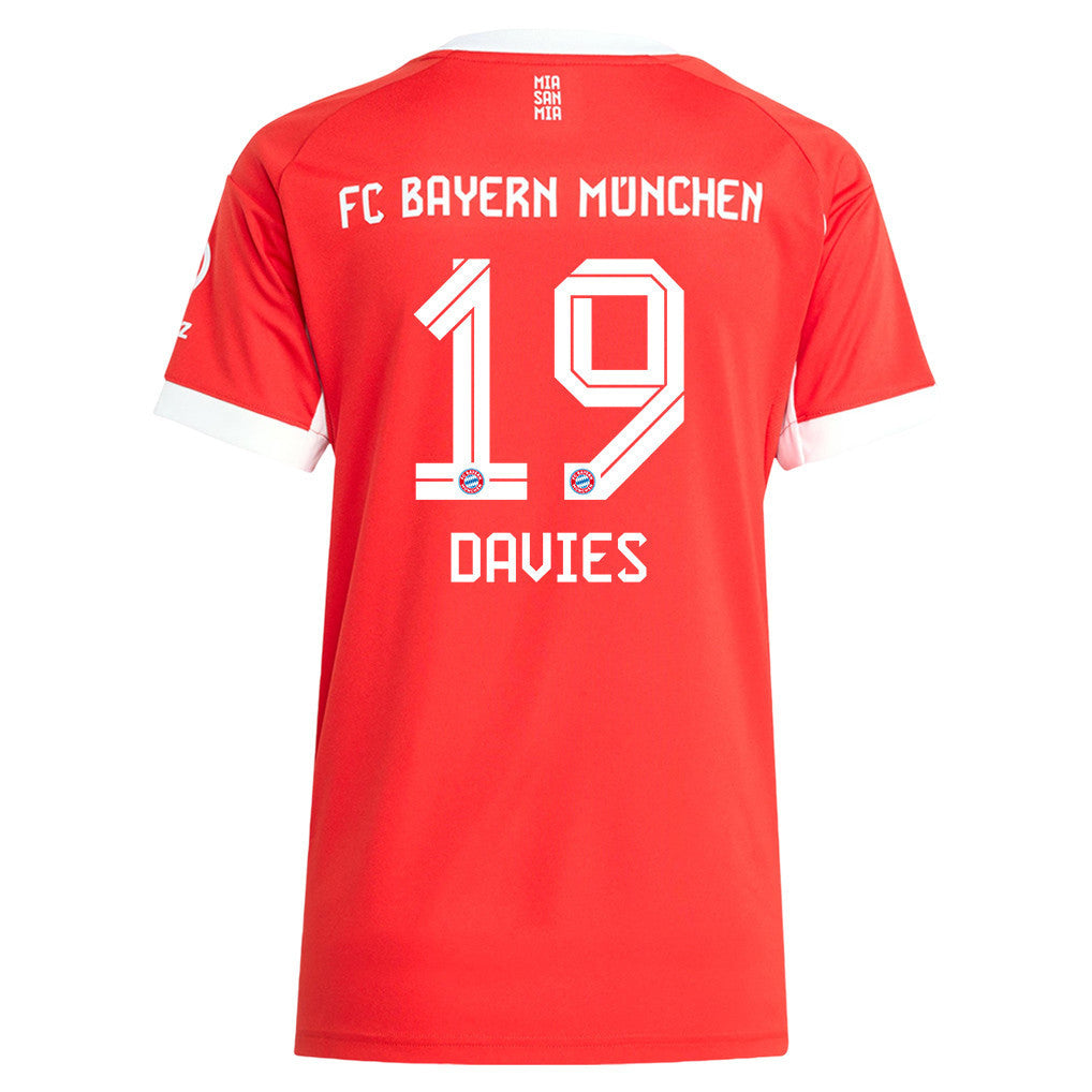 Alphonso Davies 19 Bayern Munich 25/26 Home Women Jersey - Red