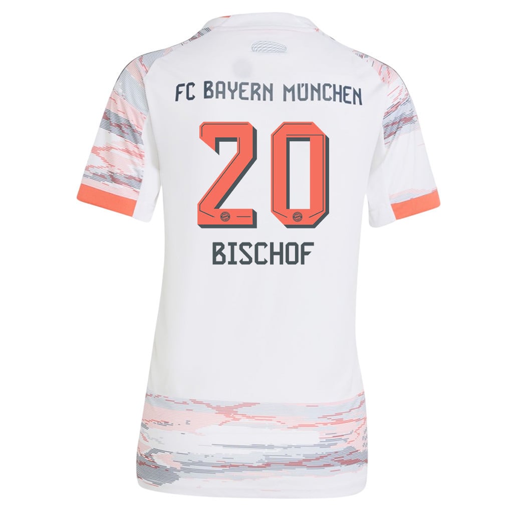Tom Bischof 20 Bayern Munich 25/26 Away Women Jersey - White