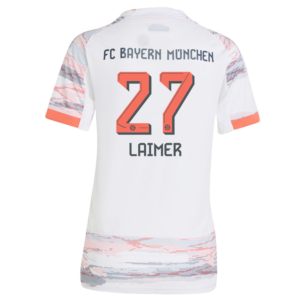 Konrad Laimer 27 Bayern Munich 25/26 Away Women Jersey - White