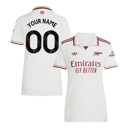 Arsenal 25/26 Personalized Third Women Jersey - White
