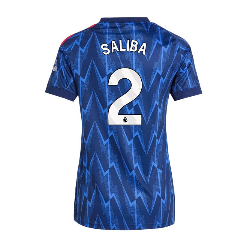 William Saliba 2 Arsenal 25/26 Away Women Jersey - Navy Blue