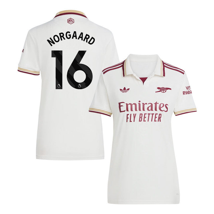 Christian Nørgaard 16 Arsenal 25/26 Third Women Jersey - White