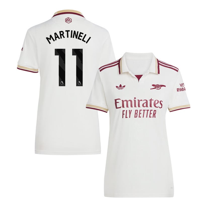 Gabriel Martinelli 11 Arsenal 25/26 Third Women Jersey - White
