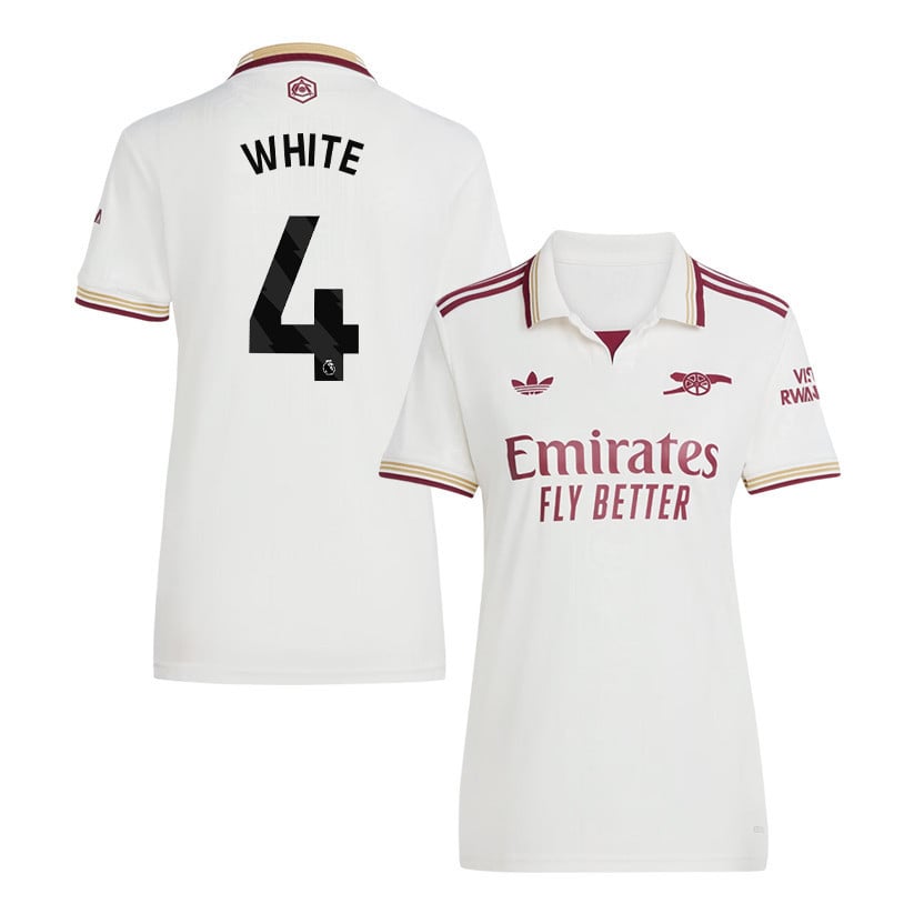 Ben White 4 Arsenal 25/26 Third Women Jersey - White
