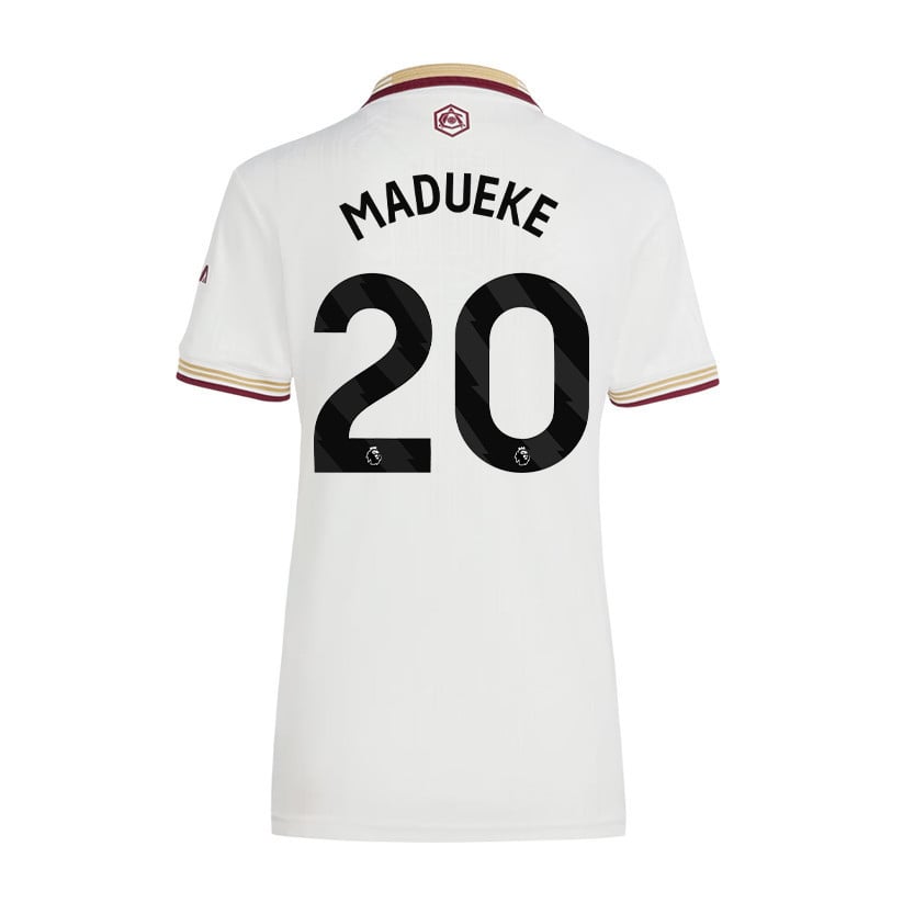 Noni Madueke 20 Arsenal 25/26 Third Women Jersey - White