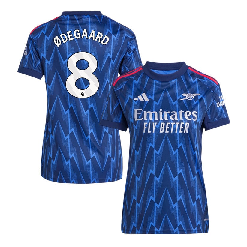Martin Ødegaard 8 Arsenal 25/26 Away Women Jersey - Navy Blue