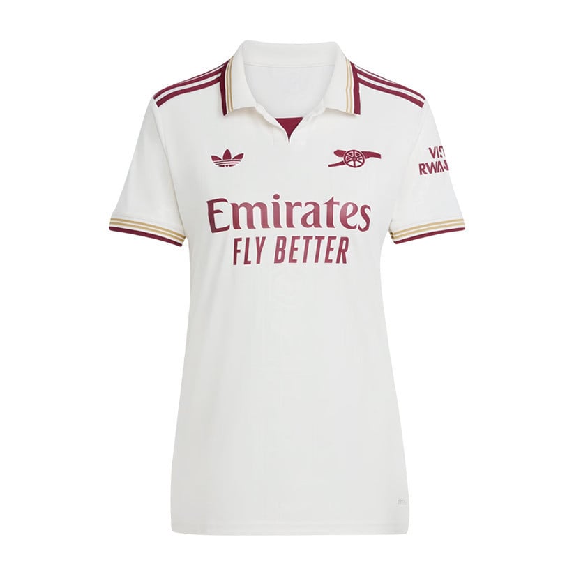 Declan Rice 41 Arsenal 25/26 Third Women Jersey - White
