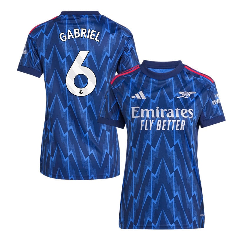 Gabriel 6 Arsenal 25/26 Away Women Jersey - Navy Blue