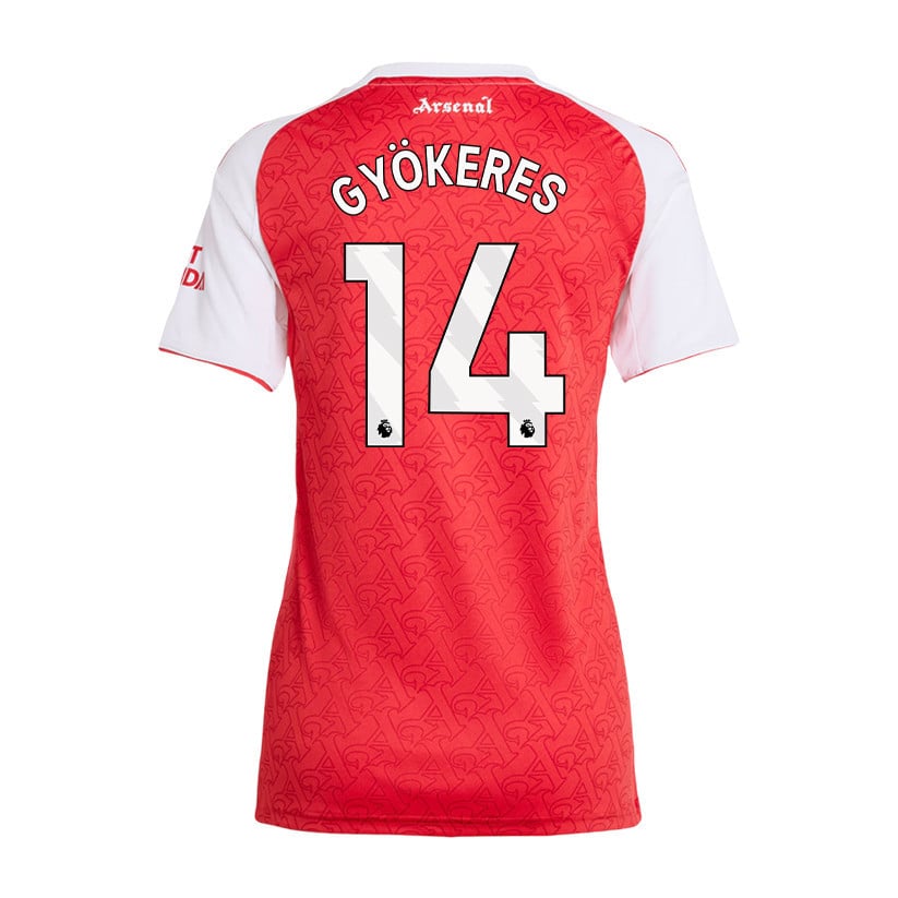 Viktor Gyökeres 14 Arsenal 25/26 Home Women Jersey - Red/White