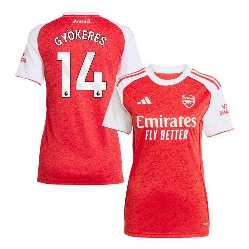 Viktor Gyökeres 14 Arsenal 25/26 Home Women Jersey - Red/White