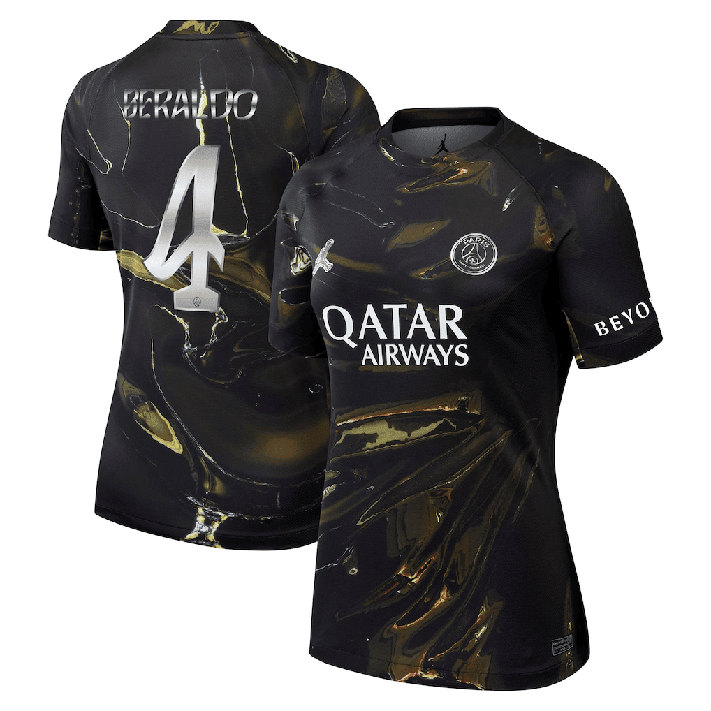 Beraldo 4 Paris Saint-Germain Jordan Night Edition 2025/26 Cup Printing Jersey - Women