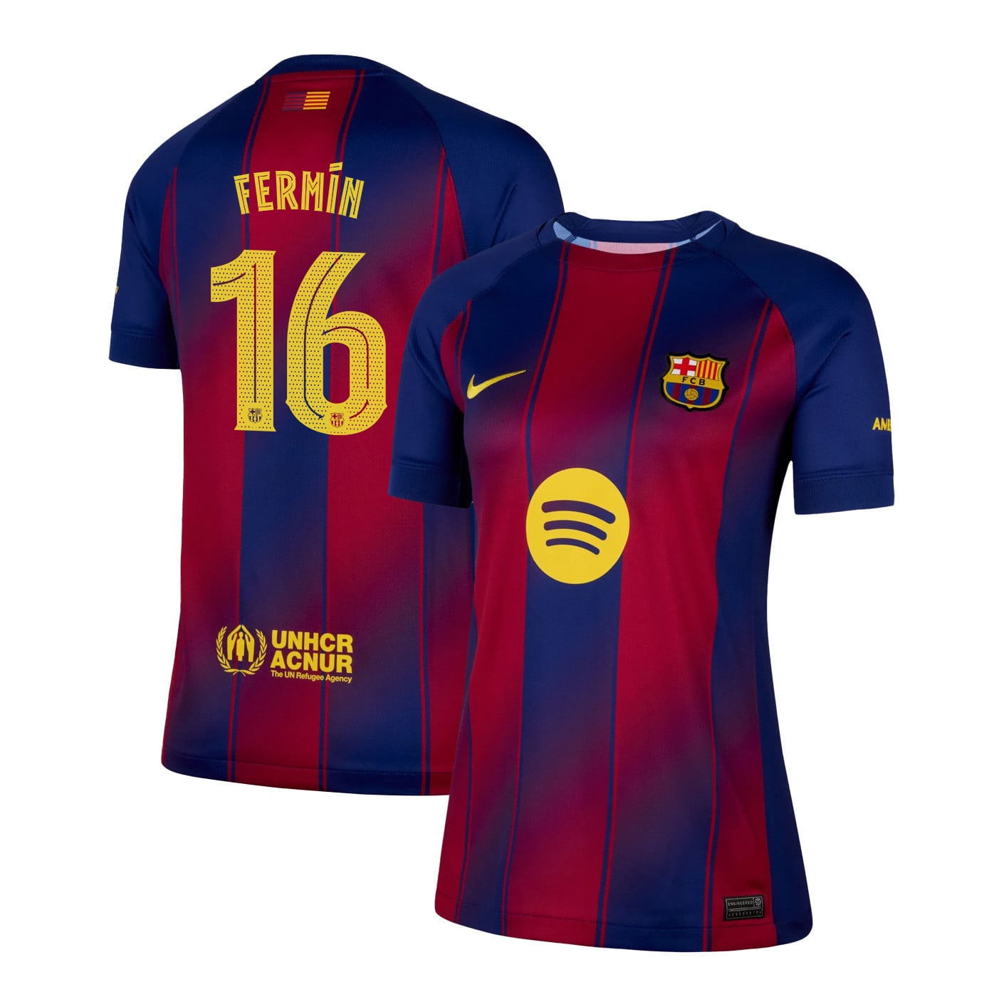 Fermín López 16 Barcelona 25/26 Home Women Jersey - Navy