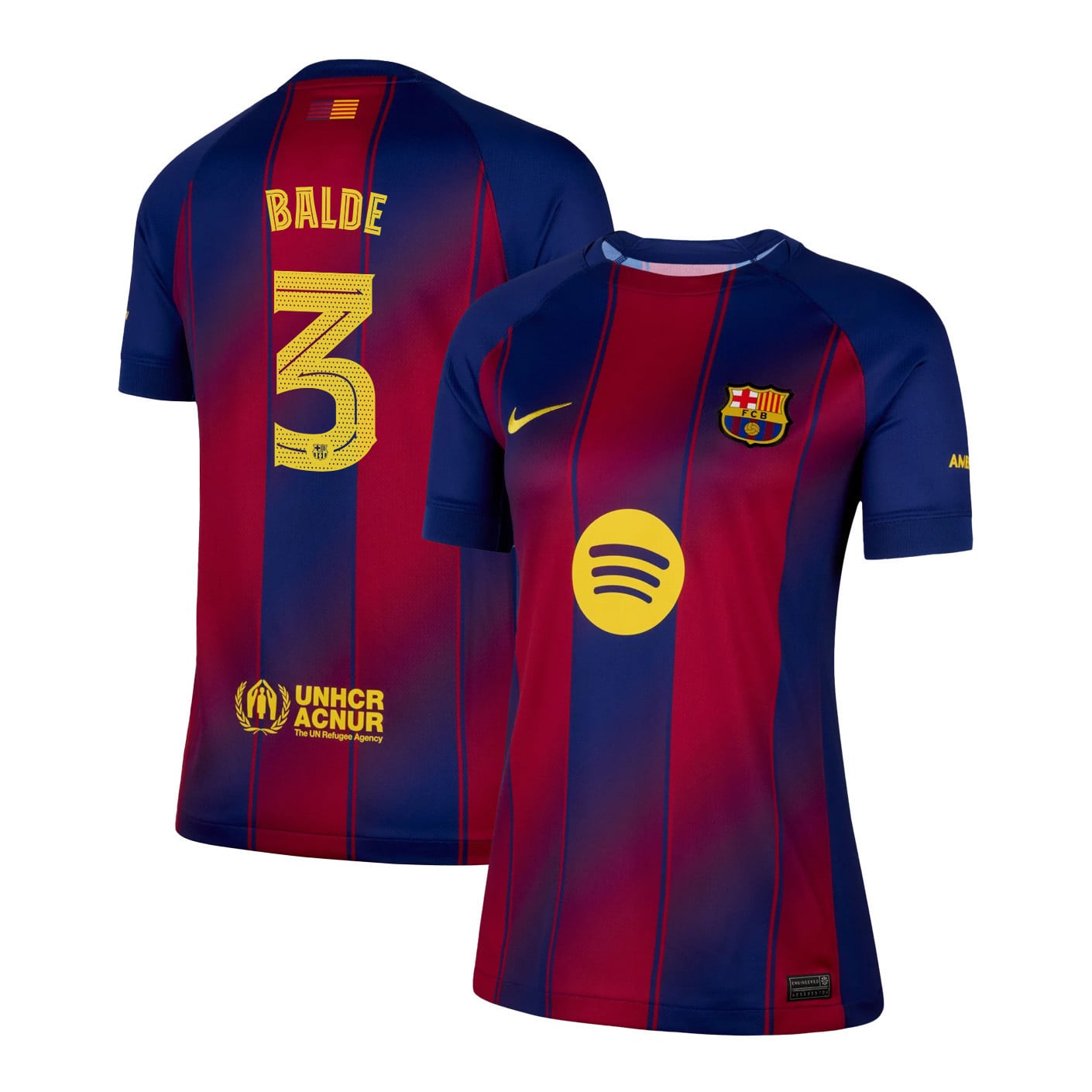 Alejandro Balde 3 Barcelona 25/26 Home Women Jersey - Navy