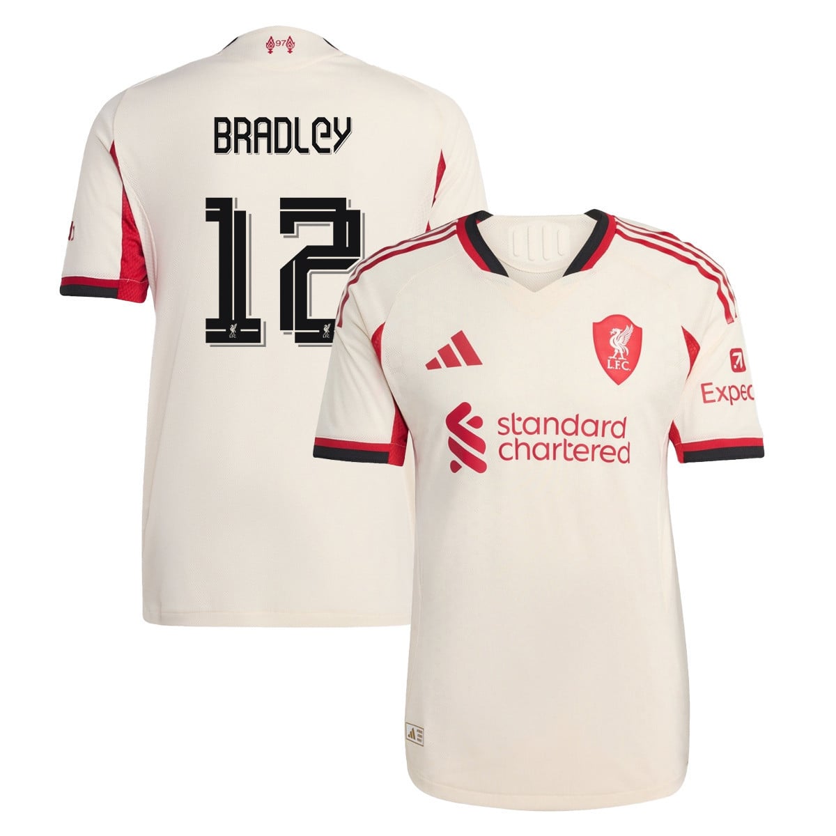Conor Bradley 12 Liverpool 25/26 Away Women Jersey - Off-white