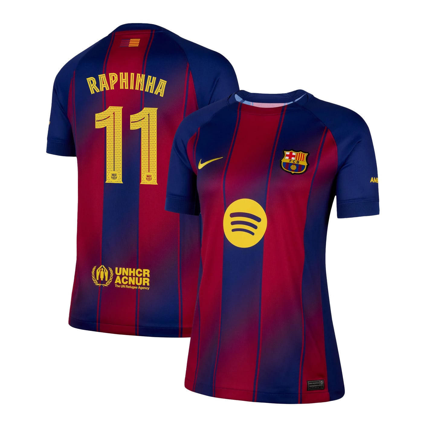 Raphinha 11 Barcelona 25/26 Home Women Jersey - Navy