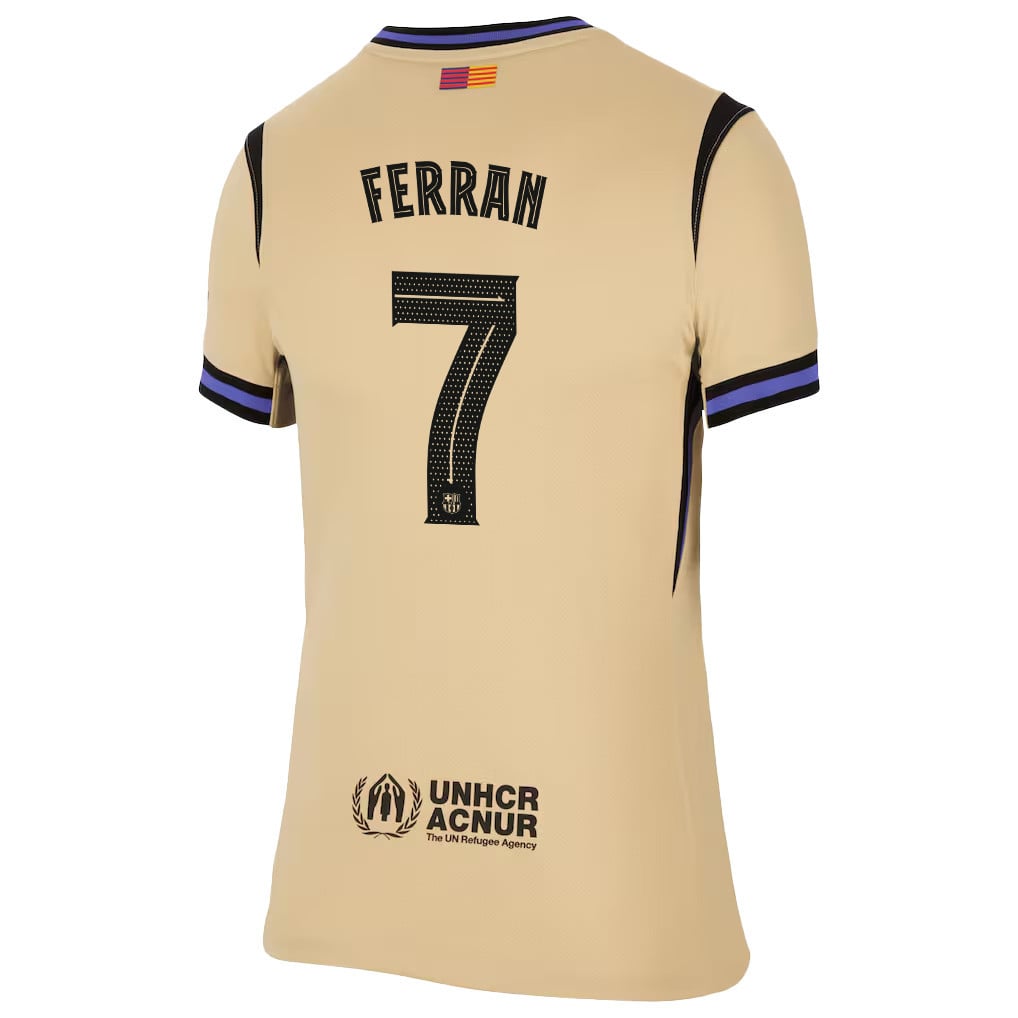 Ferran Torres 7 Barcelona 25/26 Away Women Jersey - Yellow