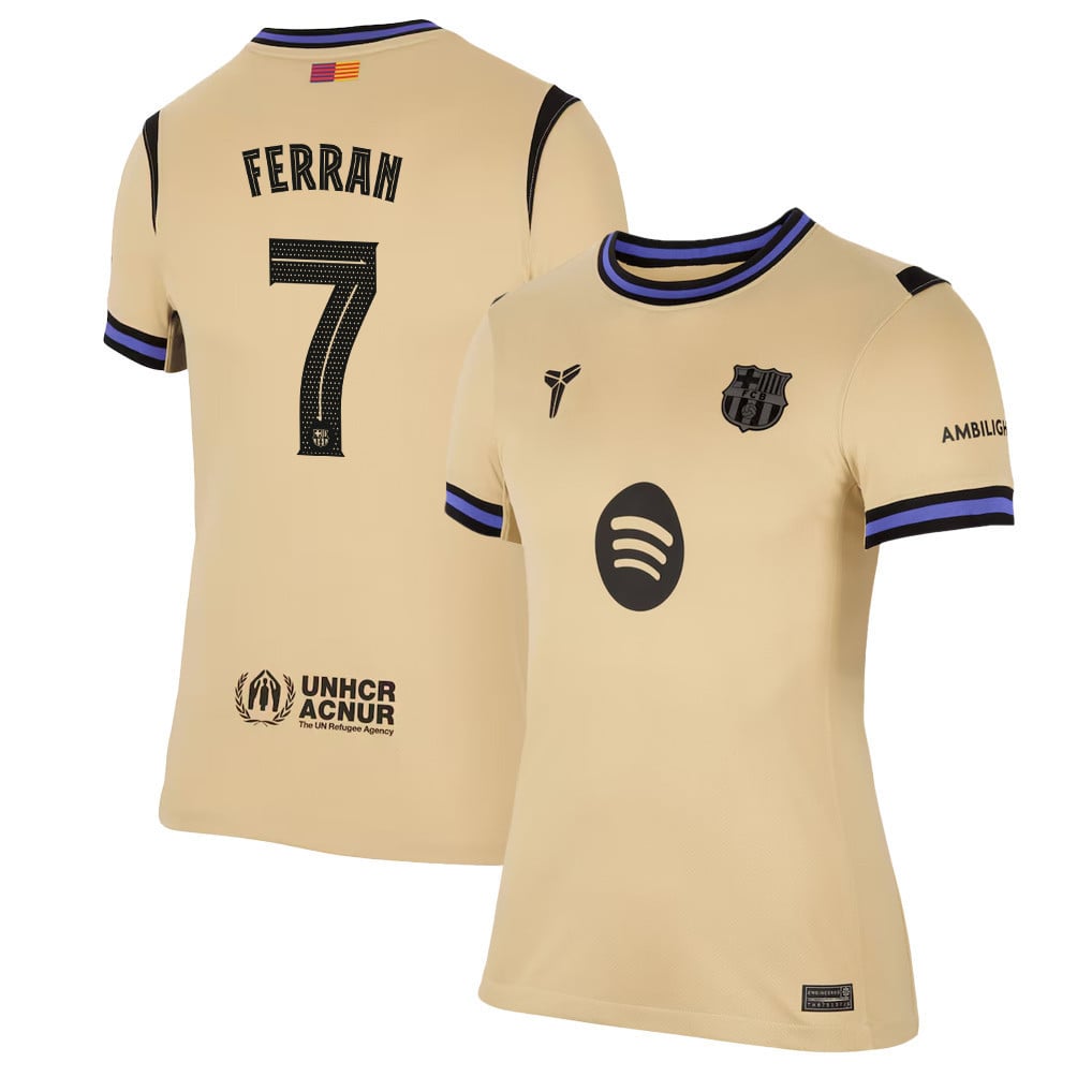 Ferran Torres 7 Barcelona 25/26 Away Women Jersey - Yellow