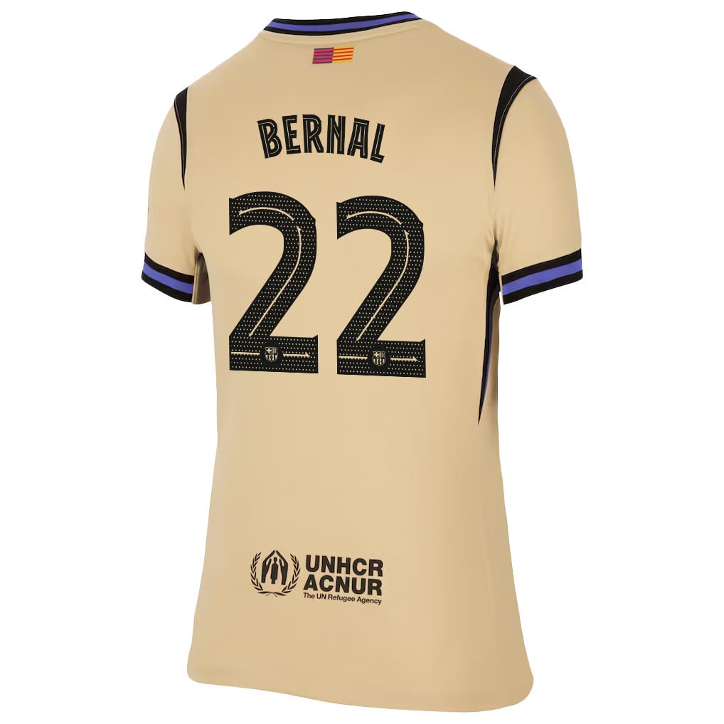 Marc Bernal 22 Barcelona 25/26 Away Women Jersey - Yellow