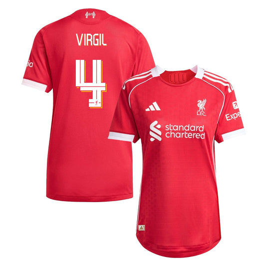 Virgil van Dijk 4 Liverpool 25/26 Home Women Jersey - Red