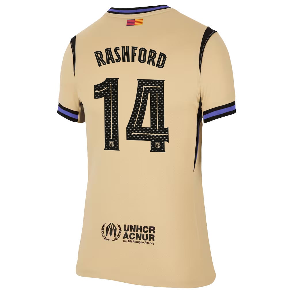 Marcus Rashford 14 Barcelona 25/26 Away Women Jersey - Yellow