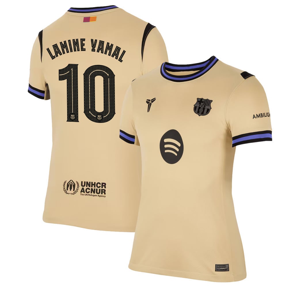 Lamine Yamal 10 Barcelona 25/26 Away Women Jersey - Yellow