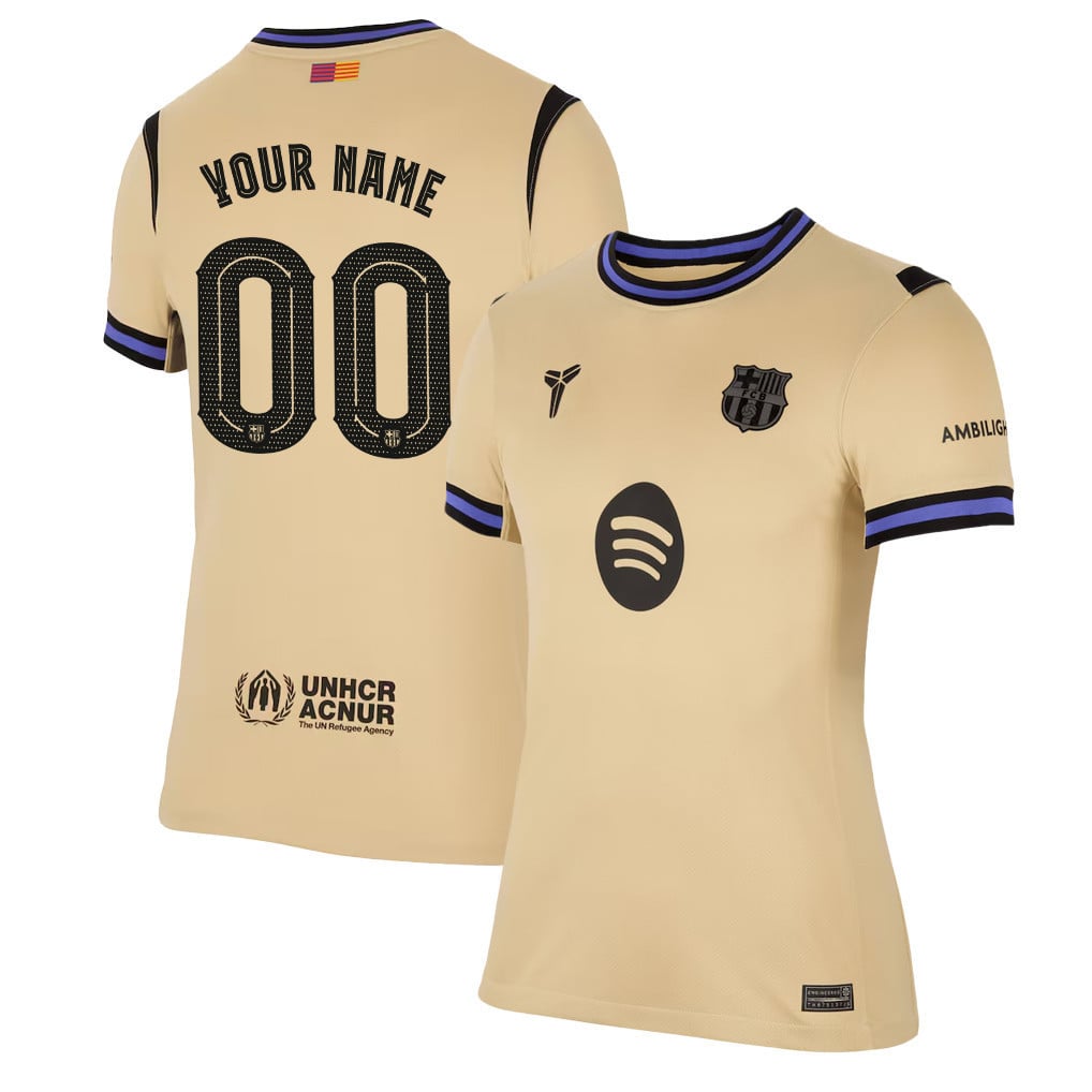 Barcelona 25/26 Personalized Away Women Jersey - Yellow