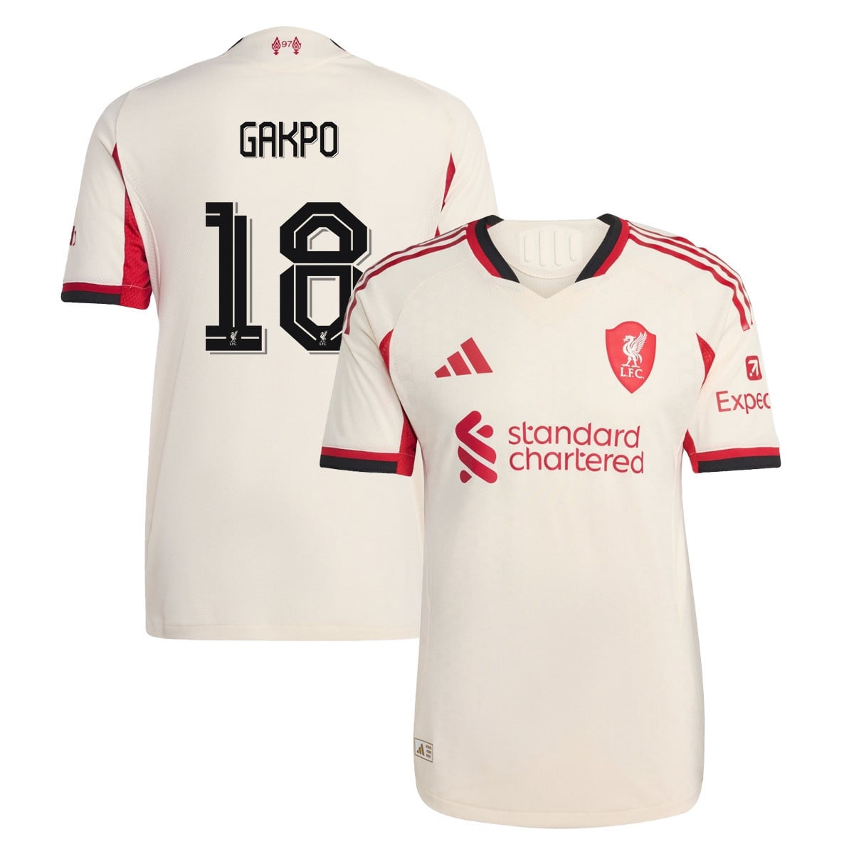 Cody Gakpo 18 Liverpool 25/26 Away Women Jersey - Off-white