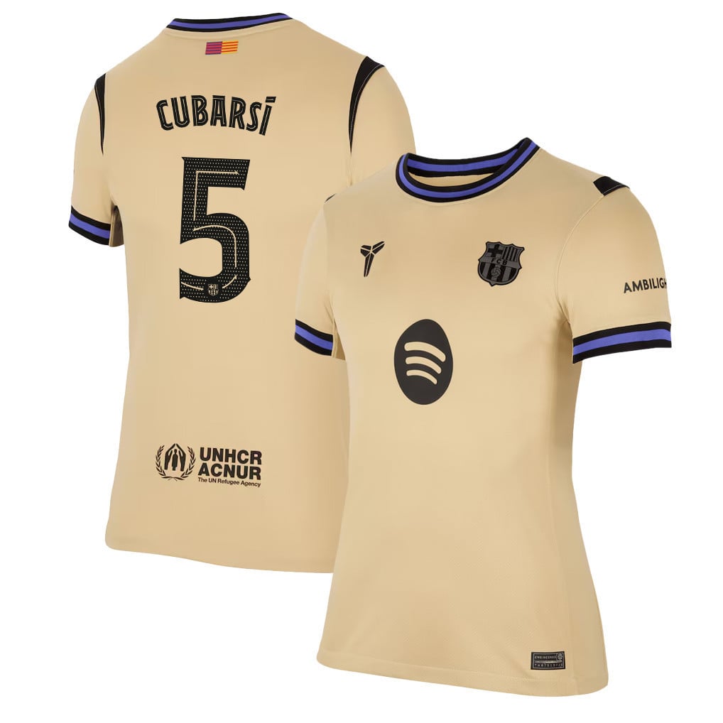Pau Cubarsí 5 Barcelona 25/26 Away Women Jersey - Yellow