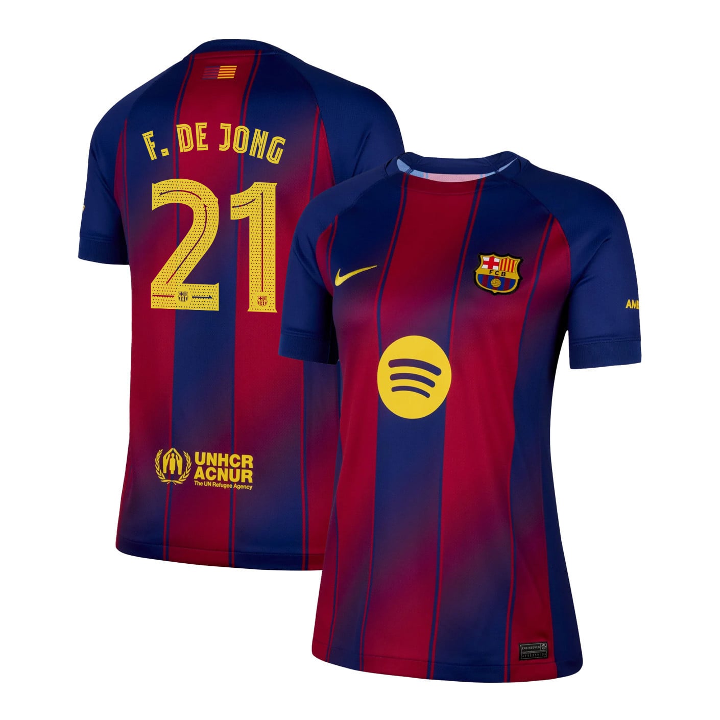 Frenkie de Jong 21 Barcelona 25/26 Home Women Jersey - Navy