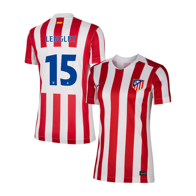 Clément Lenglet 15 Atlético Madrid 25/26 Home Women Jersey - Red/White