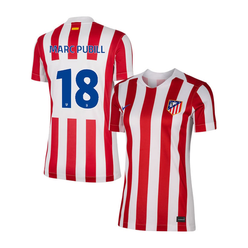 Marc Pubill 18 Atlético Madrid 25/26 Home Women Jersey - Red/White