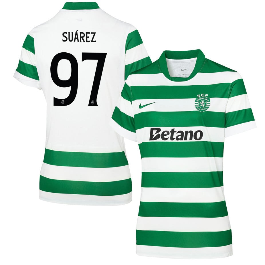Luis Suárez 97 Sporting CP 25/26 Home Women Jersey - Green/White