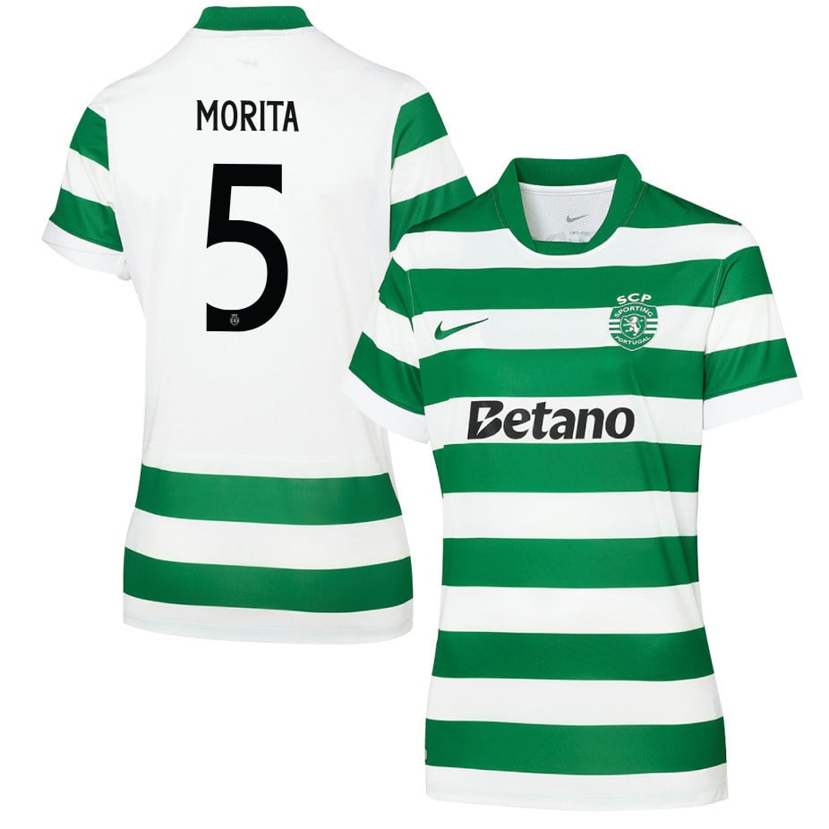 Hidemasa Morita 5 Sporting CP 25/26 Home Women Jersey - Green/White