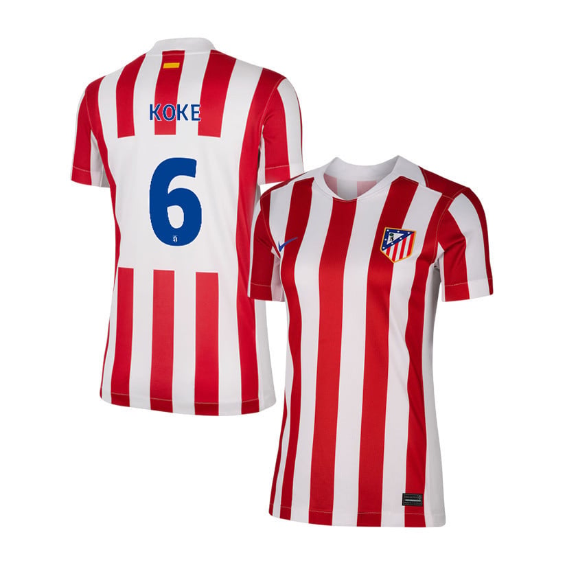 Koke 6 Atlético Madrid 25/26 Home Women Jersey - Red/White