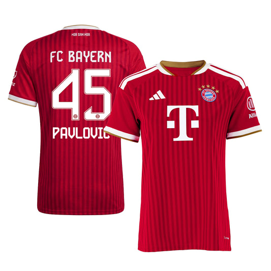 Aleksandar Pavlović 45 Bayern Munich 2026/27 Women's Home Jersey - Red