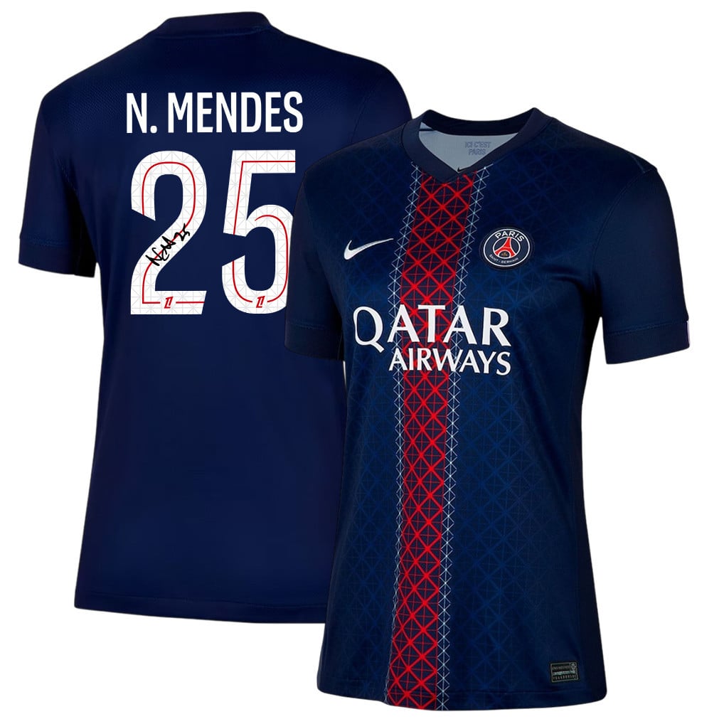 Nuno Mendes 25 Signature Paris Saint-Germain 25/26 Home Women Jersey - Navy