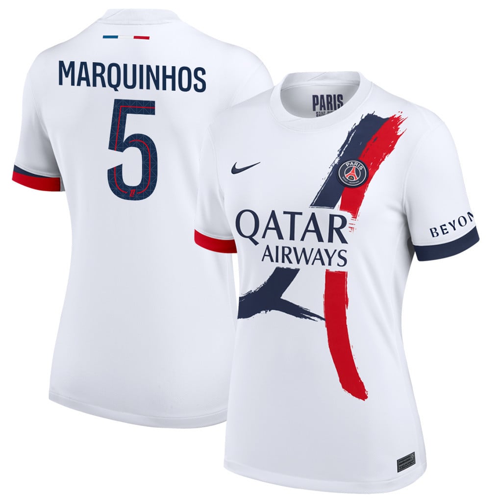Marquinhos 5 Signature Paris Saint-Germain 25/26 Away Women Jersey - White