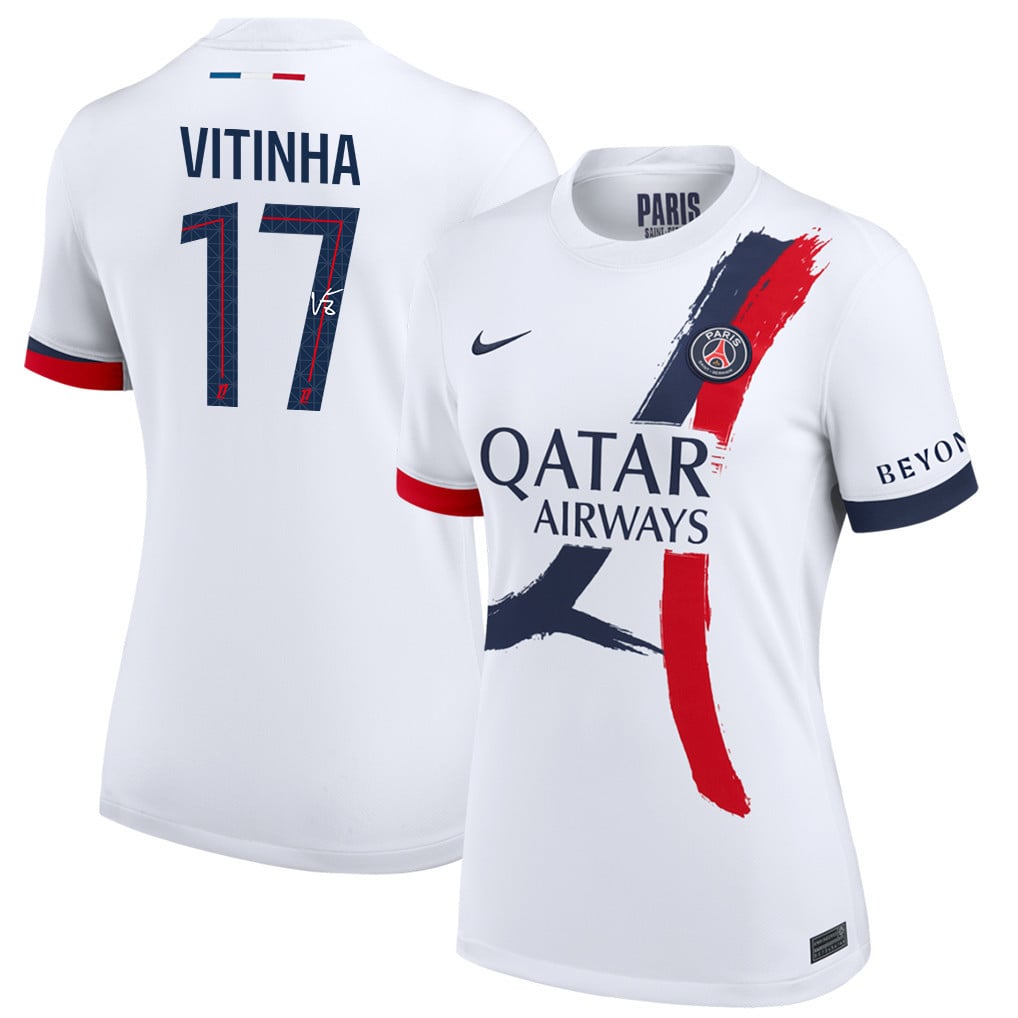 Vitinha 17 Signature Paris Saint-Germain 25/26 Away Women Jersey - White