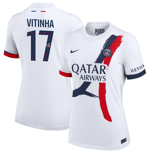 Vitinha 17 Signature Paris Saint-Germain 25/26 Away Women Jersey - White