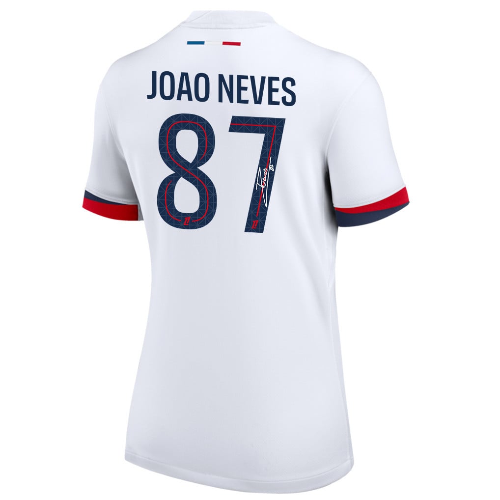 João Neves 87 Signature Paris Saint-Germain 25/26 Away Women Jersey - White