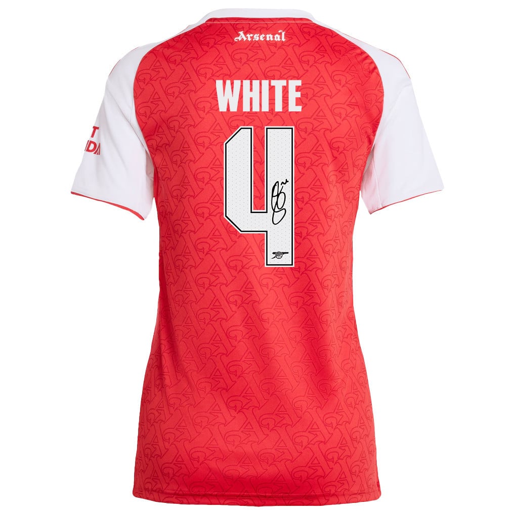Ben White 4 Signature Arsenal 25/26 Home Women Jersey - White/Red