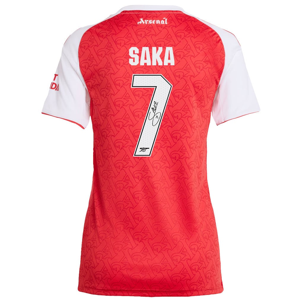 Bukayo Saka 7 Signature Arsenal 25/26 Home Women Jersey - White/Red
