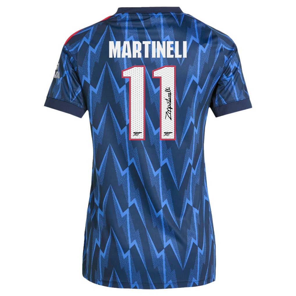 Gabriel Martinelli 11 Signature Arsenal 25/26 Away Women Jersey - Navy Blue