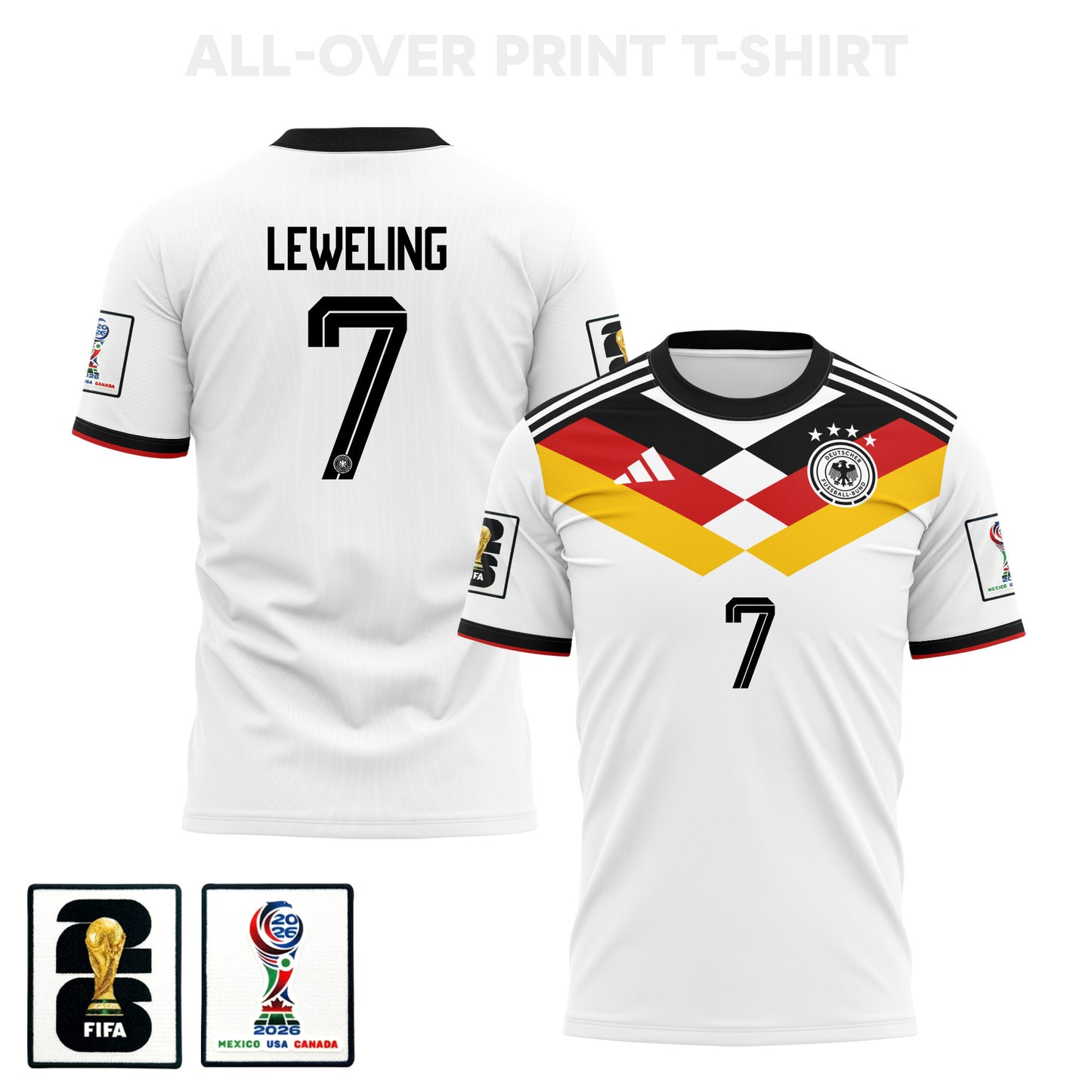 Jamie Leweling 7 Germany 2026 Home 3D T-Shirt Fully Printed – Unisex, White