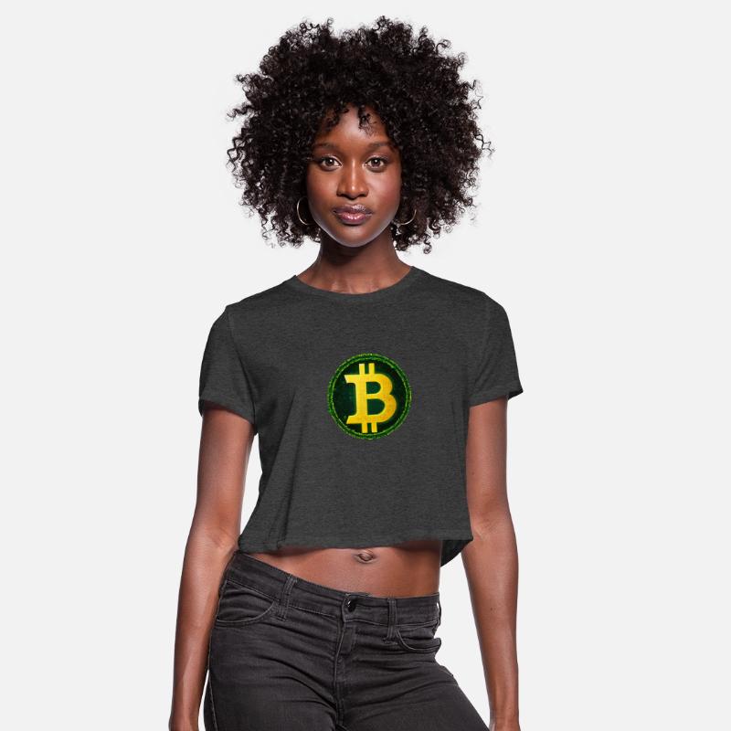 Glowing Matrix-Inspired Bitcoin Symbol