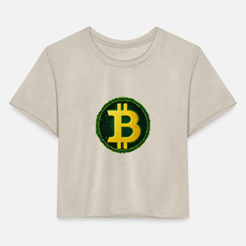 Glowing Matrix-Inspired Bitcoin Symbol