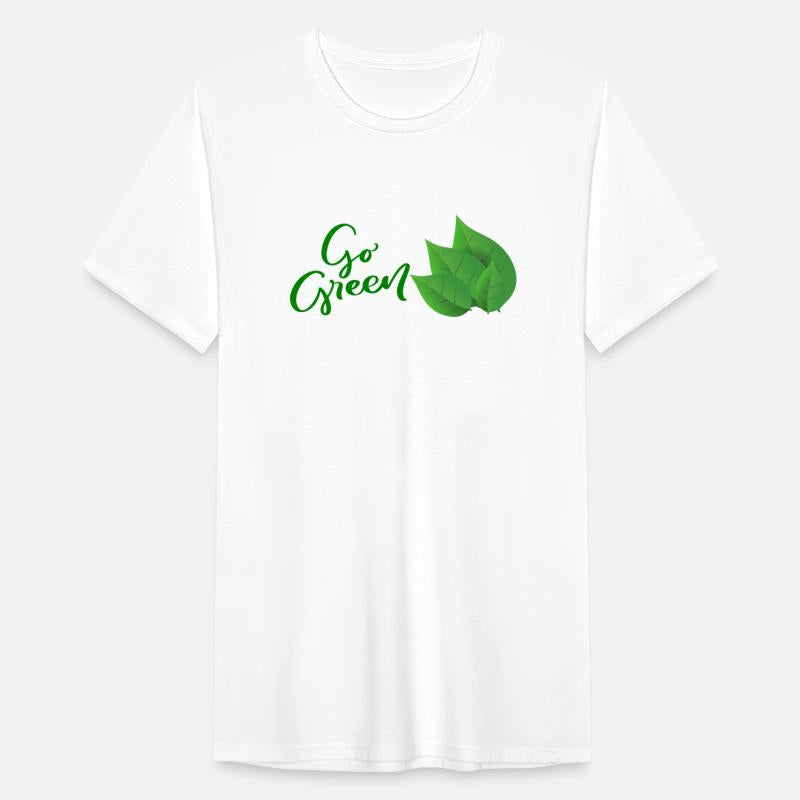 "Go Green Handwritten Leaves Design"