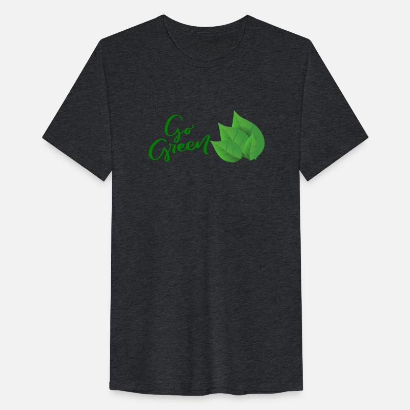 "Go Green Handwritten Leaves Design"