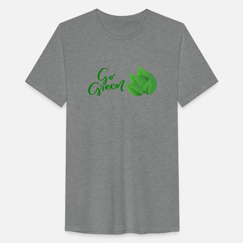 "Go Green Handwritten Leaves Design"